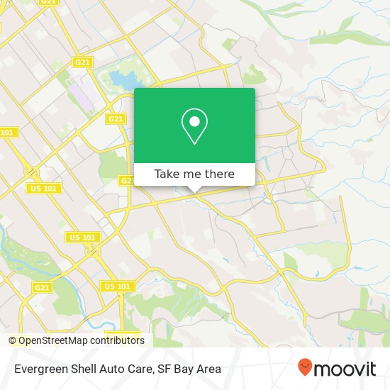 Mapa de Evergreen Shell Auto Care