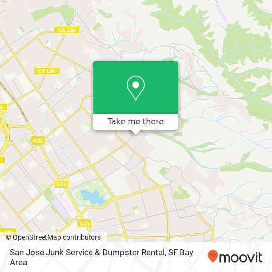 San Jose Junk Service & Dumpster Rental map