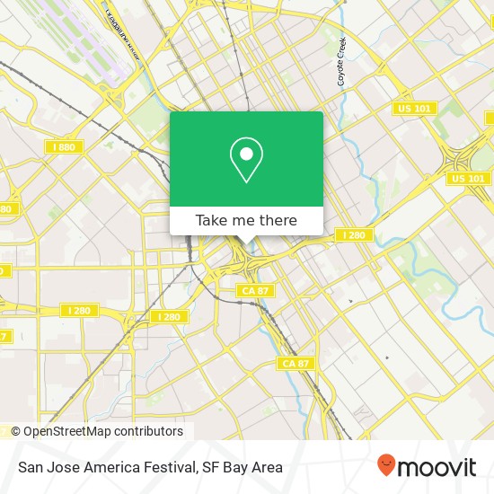 Mapa de San Jose America Festival
