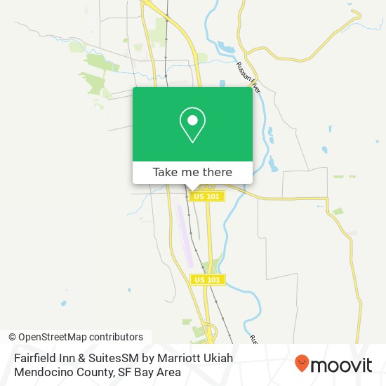 Mapa de Fairfield Inn & SuitesSM by Marriott Ukiah Mendocino County