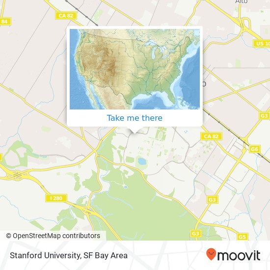 Stanford University map