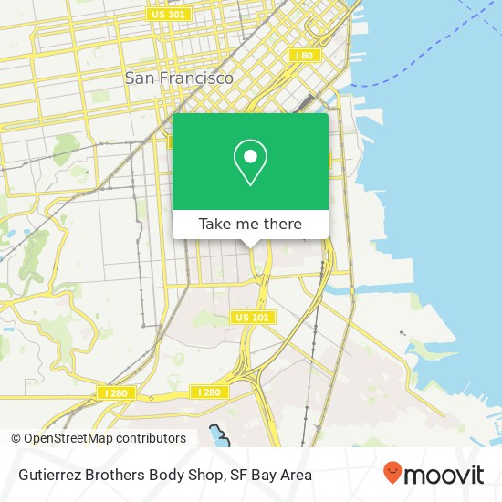 Gutierrez Brothers Body Shop map