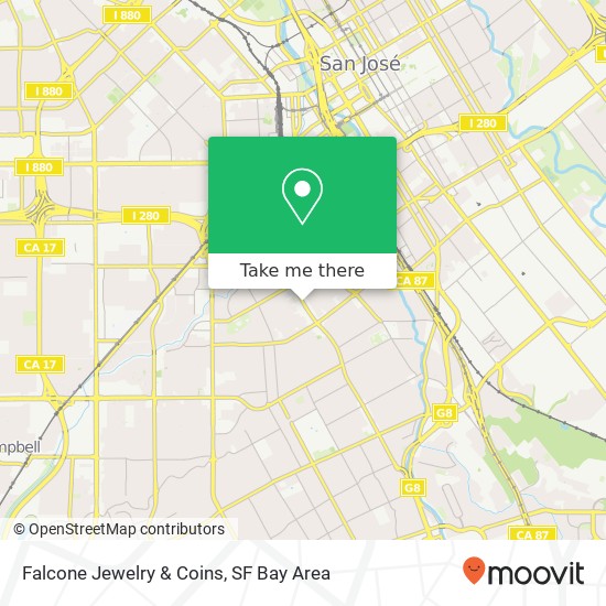 Mapa de Falcone Jewelry & Coins