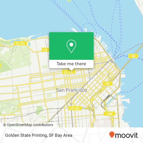 Golden State Printing map