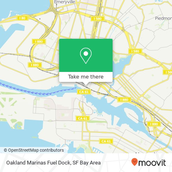 Oakland Marinas Fuel Dock map