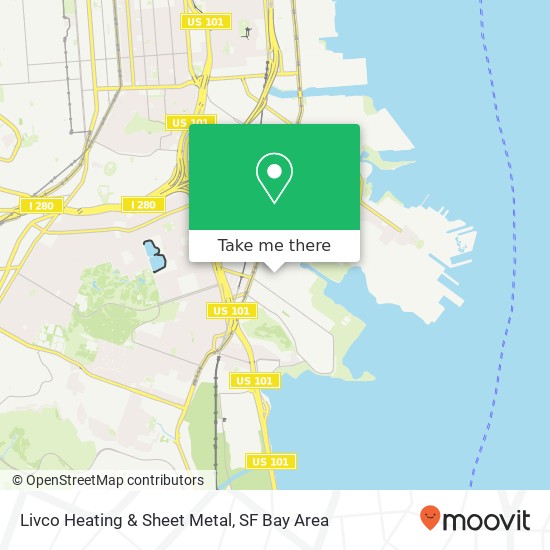 Mapa de Livco Heating & Sheet Metal