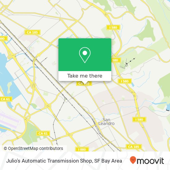Julio's Automatic Transmission Shop map