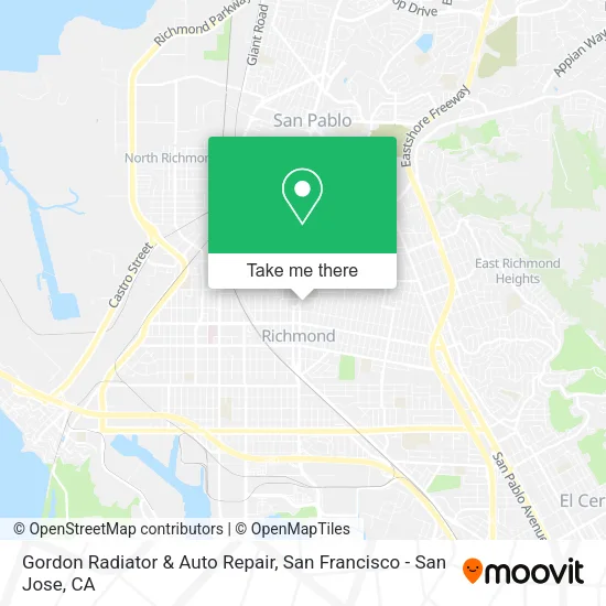 Mapa de Gordon Radiator & Auto Repair