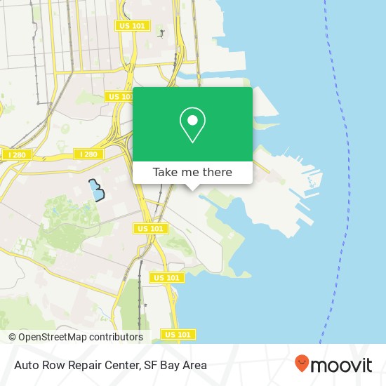 Auto Row Repair Center map