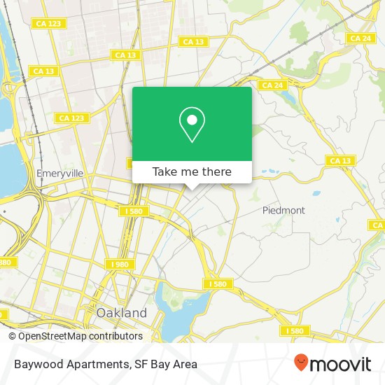 Baywood Apartments map