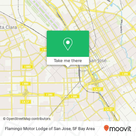 Flamingo Motor Lodge of San Jose map