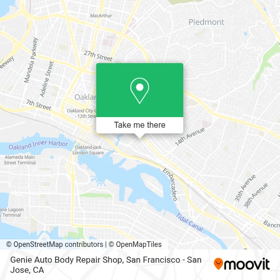 Genie Auto Body Repair Shop map