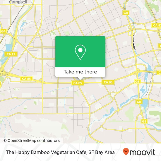 The Happy Bamboo Vegetarian Cafe map