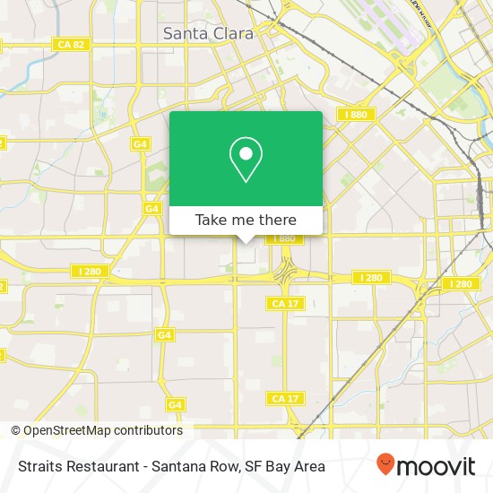 Straits Restaurant - Santana Row map