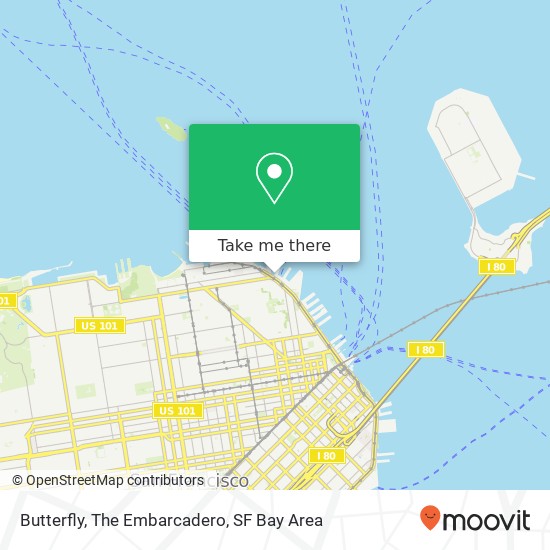 Butterfly, The Embarcadero map