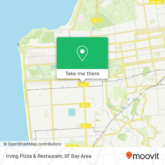 Mapa de Irving Pizza & Restaurant