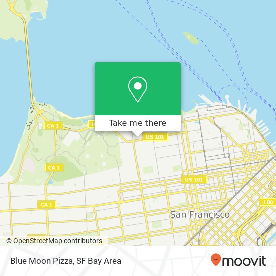 Blue Moon Pizza map