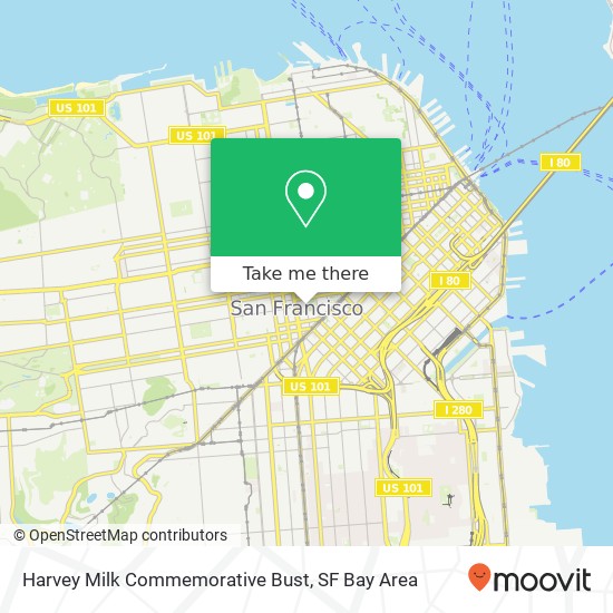 Mapa de Harvey Milk Commemorative Bust