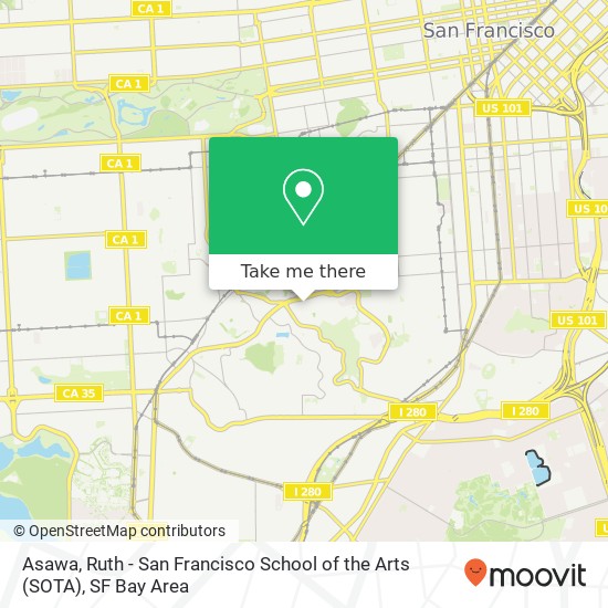 Asawa, Ruth - San Francisco School of the Arts (SOTA) map