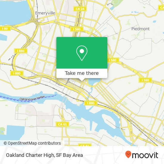 Mapa de Oakland Charter High