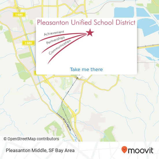 Pleasanton Middle map