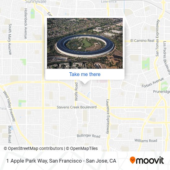 1 Apple Park Way map