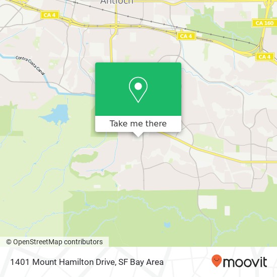 1401 Mount Hamilton Drive map