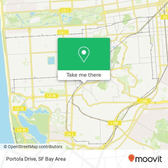 Portola Drive map