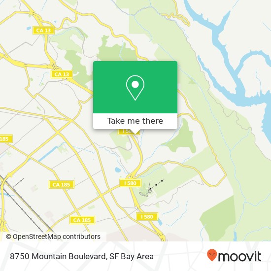 Mapa de 8750 Mountain Boulevard