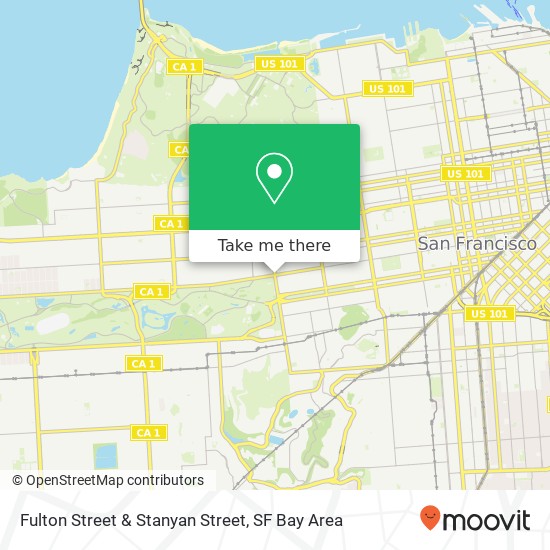 Mapa de Fulton Street & Stanyan Street