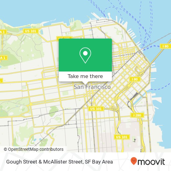 Gough Street & McAllister Street map