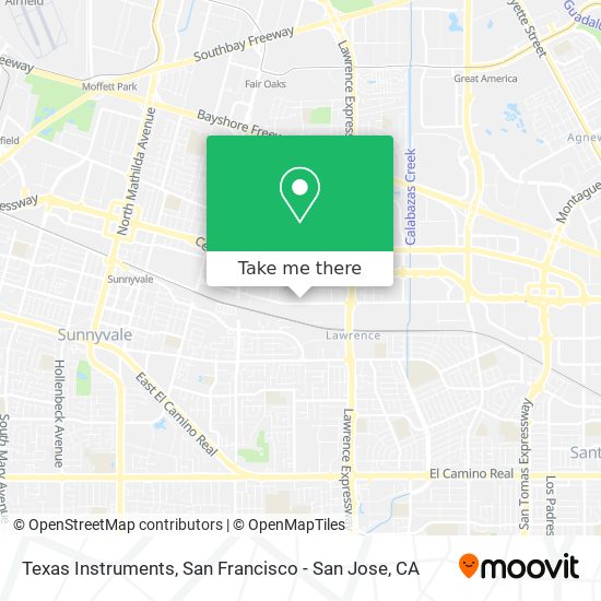 Texas Instruments map