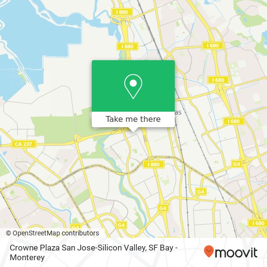 Crowne Plaza San Jose-Silicon Valley map