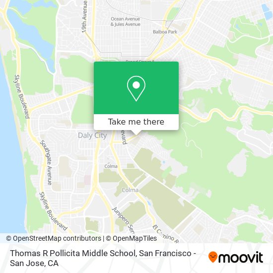 Mapa de Thomas R Pollicita Middle School