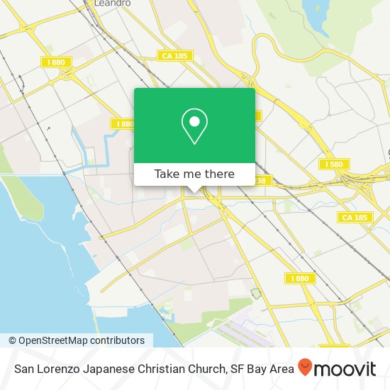 San Lorenzo Japanese Christian Church map