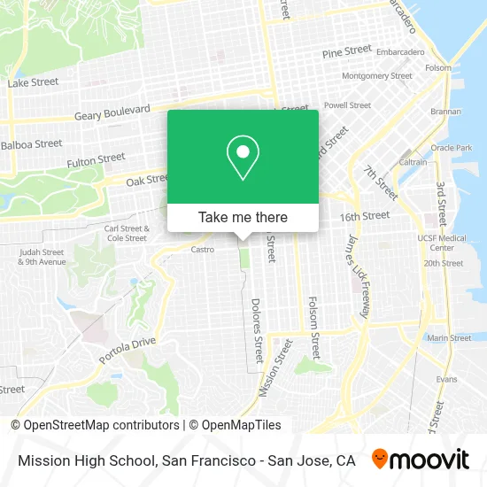 Mission High School map