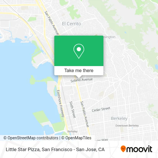 Mapa de Little Star Pizza