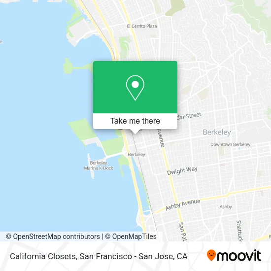 Mapa de California Closets