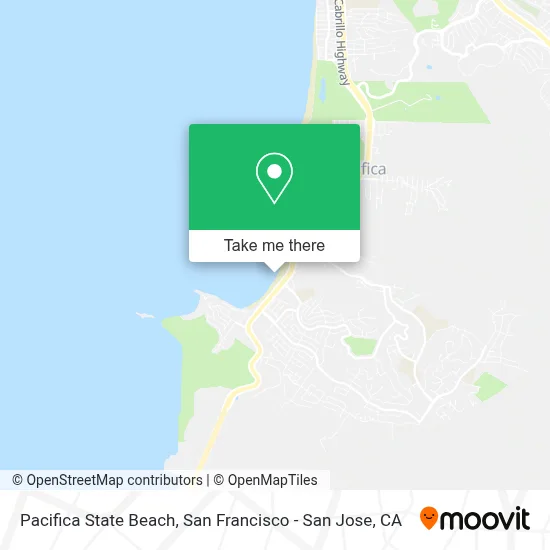 Pacifica State Beach map