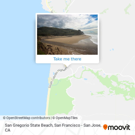 San Gregorio State Beach map