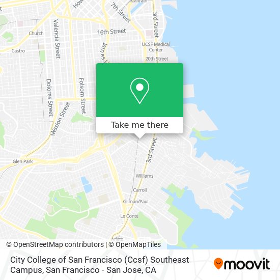 City College of San Francisco (Ccsf) Southeast Campus map