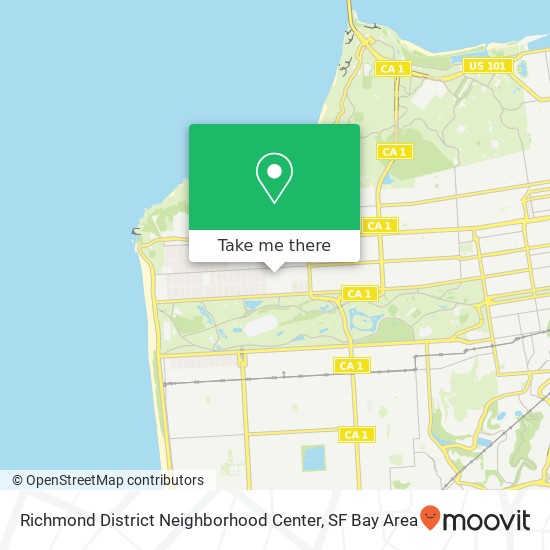 Mapa de Richmond District Neighborhood Center