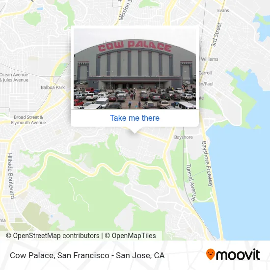 Cow Palace map