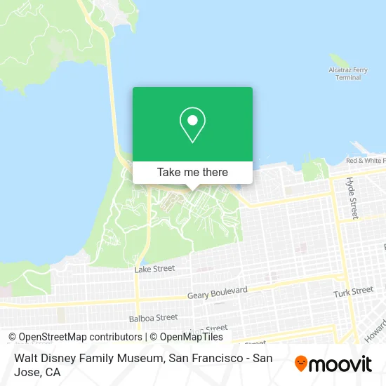 Walt Disney Family Museum map