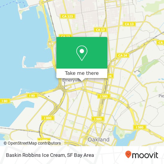 Mapa de Baskin Robbins Ice Cream