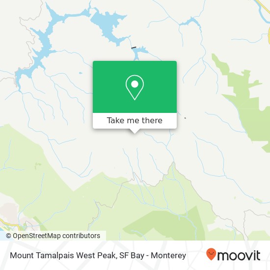 Mapa de Mount Tamalpais West Peak