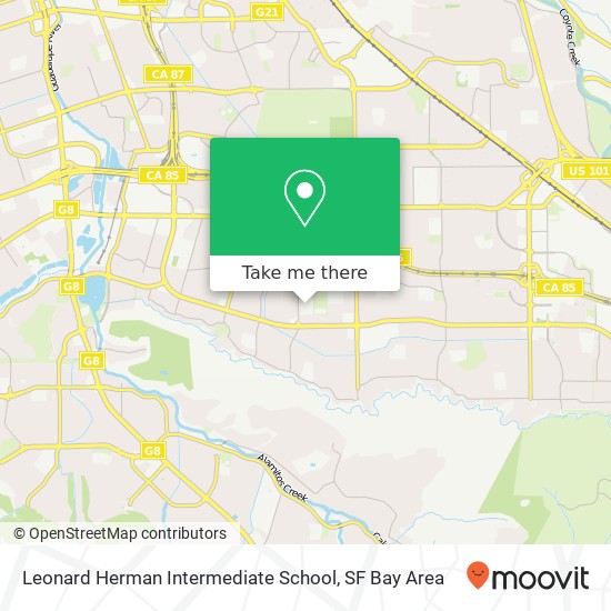 Mapa de Leonard Herman Intermediate School