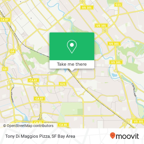 Tony Di Maggios Pizza map