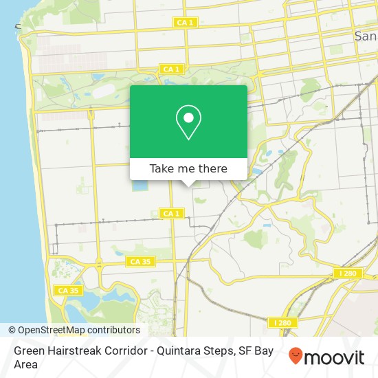 Mapa de Green Hairstreak Corridor - Quintara Steps