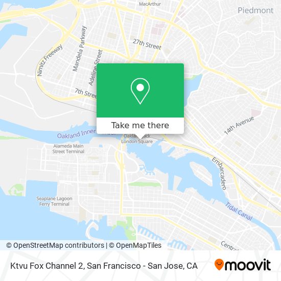 Ktvu Fox Channel 2 map